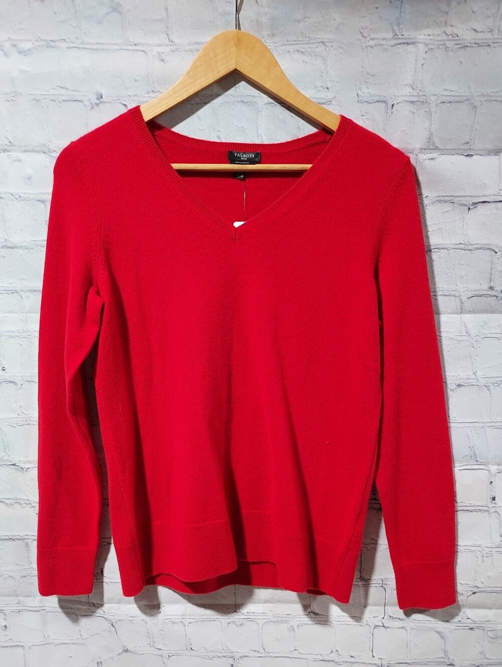 Talbots SP Pure Cashmere Sweater Petite Small Holidays Soft Quite Luxury V-neck
